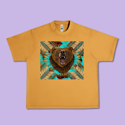Bear Native American  Tumbler Urban Heavy Tee Designed By Barkaloodesign