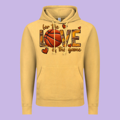 For The Love Of The Game Basketball Vintage Hoodie Designed By Texasbilliewilder