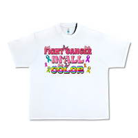 White Fight Cancer In All Color Urban Heavy Tee - texasbilliewilder