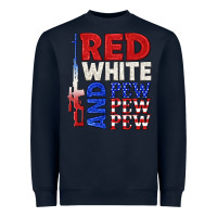 Navy red white and pew pew pew Heavyweight Sweatshirt - texasbilliewilder