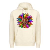 Sandshell Pride LGBTQ+ Sunflower With Peace Premium Hoodie - BundleAndBundleShop