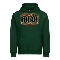 Forest Green Camouflage Patterned Mini Tried Urban Hoodie - Bettercallsaul
