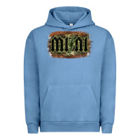 Pigment Pebble Blue Camouflage Patterned Mini Tried Urban Hoodie - Bettercallsaul