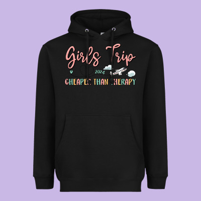Girls Trip Cheaper Than Therapy Heavyweight Hoodie Designed By Maliassmallbusiness