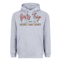 Heather Grey girls trip cheaper than therapy Heavyweight Hoodie - MaliasSmallBusiness