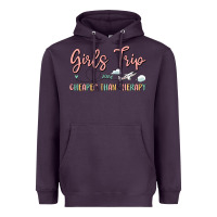 Plum girls trip cheaper than therapy Heavyweight Hoodie - MaliasSmallBusiness