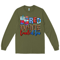 Army Green Red white loaded tea Long Sleeve Tee - AdoDesignShop
