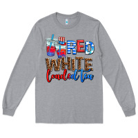 Heather Grey Red white loaded tea Long Sleeve Tee - AdoDesignShop