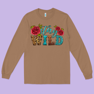 Stay Wild Long Sleeve Tee Designed By Hra Design Shop