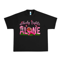 Black Football Nobody Fights Alone Urban Heavy Tee - texasbilliewilder