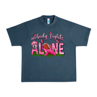 Midnight Navy Football Nobody Fights Alone Urban Heavy Tee - texasbilliewilder