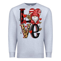 Heather Grey love gnome Premium Sweatshirt - MaliasSmallBusiness
