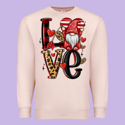 Love Gnome Premium Sweatshirt Designed By Maliassmallbusiness