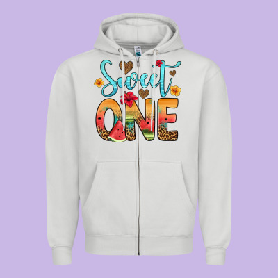 Sweet One Watermelon Zipper Hoodie Designed By Artiststas