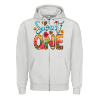 Dove Grey sweet one watermelon Zipper Hoodie - Artiststas