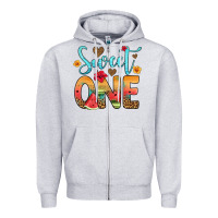 Heather Grey sweet one watermelon Zipper Hoodie - Artiststas