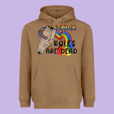 Gender Roles Are Dead Heavyweight Hoodie Designed By Maliassmallbusiness