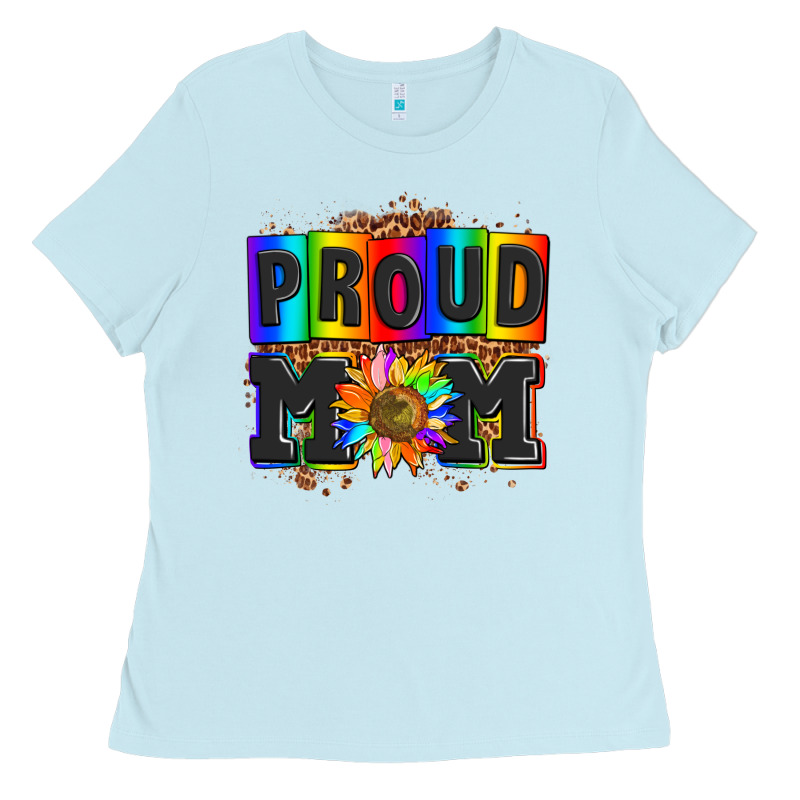 Proud Mom With Sunflower Ladies Tee by AdoDesignShop | Teevron