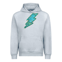 Heather Grey Turquoise Lightning Urban Hoodie - Bettercallsaul
