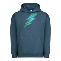 Pigment Midnight Navy Turquoise Lightning Urban Hoodie - Bettercallsaul