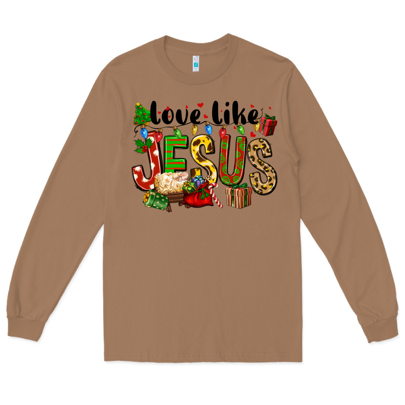 Christmas Love Like Jesus Long Sleeve Tee by FaDigitalArtStudio | Teevron