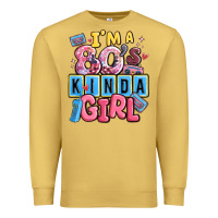 Antique Gold i'm a 80's kinda girl Premium Sweatshirt - MaliasSmallBusiness