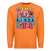 Carrot i'm a 80's kinda girl Premium Sweatshirt - MaliasSmallBusiness