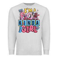 Dove Grey i'm a 80's kinda girl Premium Sweatshirt - MaliasSmallBusiness