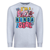 Heather Grey i'm a 80's kinda girl Premium Sweatshirt - MaliasSmallBusiness