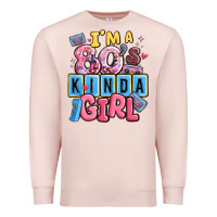 Pale Pink i'm a 80's kinda girl Premium Sweatshirt - MaliasSmallBusiness