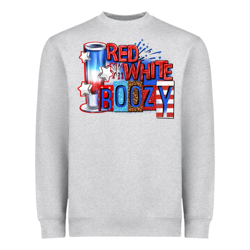 Red White Boozy Billie Wilder Heavyweight Sweatshirt by texasbilliewilder | Teevron