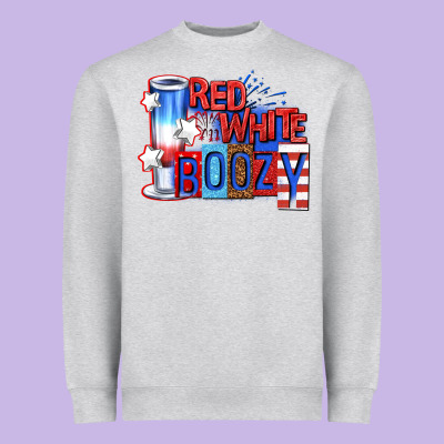 Heavyweight Sweatshirt red white boozy billie wilder