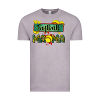 Vintage Zinc softball mama with leopard Vintage Tee - Zillion Design Studio