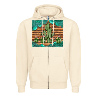 Sandshell cactus gemstone Zipper Hoodie - JahusDesignShop