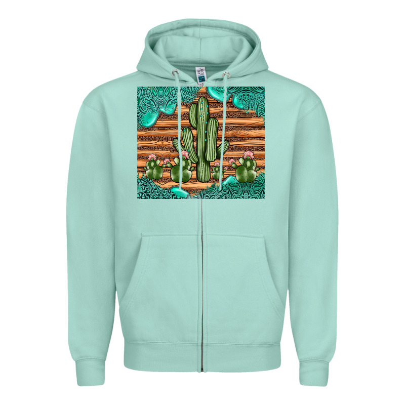 Cactus Gemstone Zipper Hoodie by JahusDesignShop | Teevron