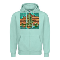 Seafoam cactus gemstone Zipper Hoodie - JahusDesignShop
