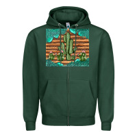 Sports Green cactus gemstone Zipper Hoodie - JahusDesignShop