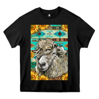 Black Western Lincoln Sheep Heavy Core Tee - LillyAllenDesigns