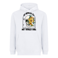 White mentally ill but totally chill Heavyweight Hoodie - MaliasSmallBusiness