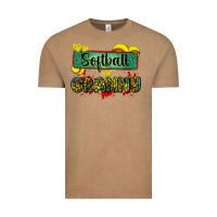 Vintage Coffee softball granny with leopard Vintage Tee - Zillion Design Studio