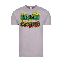 Vintage Zinc softball granny with leopard Vintage Tee - Zillion Design Studio