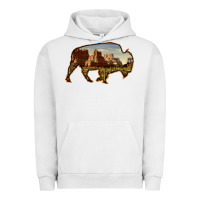 Pigment Lunar Rock Bison Silhouette Desert Landscape Urban Hoodie - Bettercallsaul