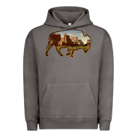 Pigment Tornado Bison Silhouette Desert Landscape Urban Hoodie - Bettercallsaul