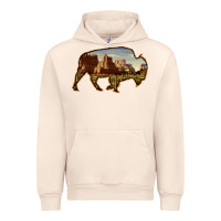 Sandshell Bison Silhouette Desert Landscape Urban Hoodie - Bettercallsaul