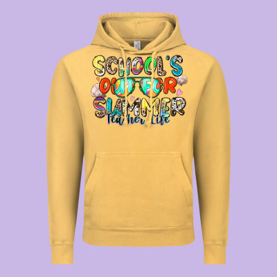 School's Out For Summer Teacher Life Vintage Hoodie Designed By Zillion Design Studio