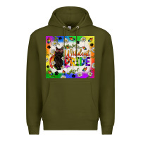 Army Green Western LGBTQ+ With Sunflowers Premium Hoodie - BundleAndBundleShop