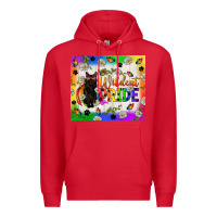 Red Western LGBTQ+ With Sunflowers Premium Hoodie - BundleAndBundleShop