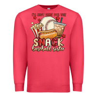 Cardinal i'm just here for the snack baseball sister Premium Sweatshirt - MaliasSmallBusiness