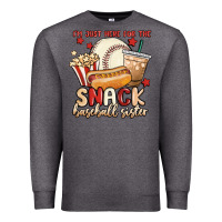Charcoal Heather i'm just here for the snack baseball sister Premium Sweatshirt - MaliasSmallBusiness