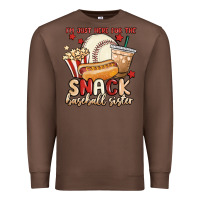 Chestnut i'm just here for the snack baseball sister Premium Sweatshirt - MaliasSmallBusiness
